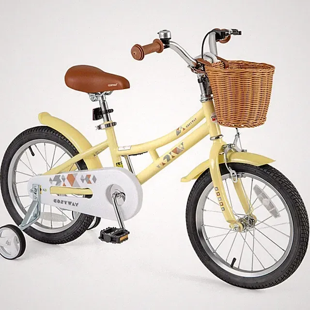 16" Kids Bike Adjustable Height Seat Bicycle w/ Storage Basket Fun Bell 4-8 Year