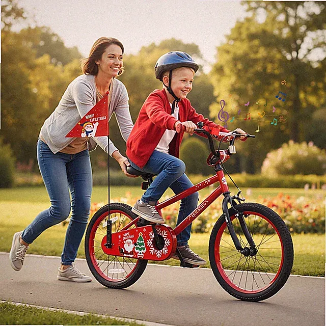 18" Kids Bicycle w/Training Wheels Handbrake & Coaster Brake Flag & Music