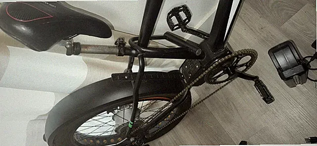 26in Black Fat Tire Bike, Front Suspension, Fenders, 7-Speed, Mech Disc Brakes