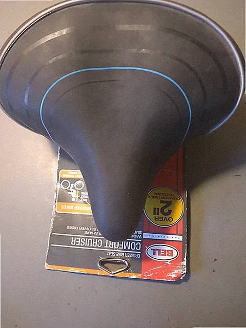 Bell Bicycle Comfort Cruiser Bike Seat Black Over 2" of Padding