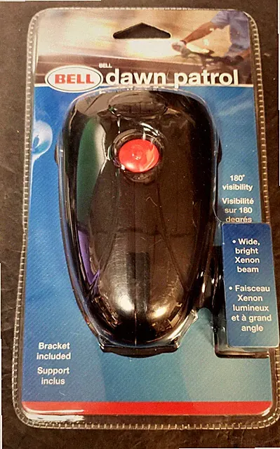 Bell Bicycle Headlight Dawn Patrol~Bracket Included Water Resistant New Sealed