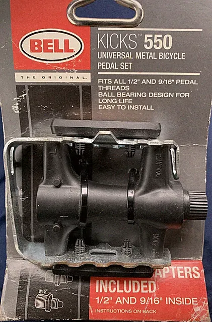 Bell Kicks 550 Universal bicycle bike pedal set of 2 - 1/2" & 9/16" included