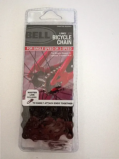 Bell Links 300 Bicycle Chain For Single Speed or 3-Speed Master Link Included