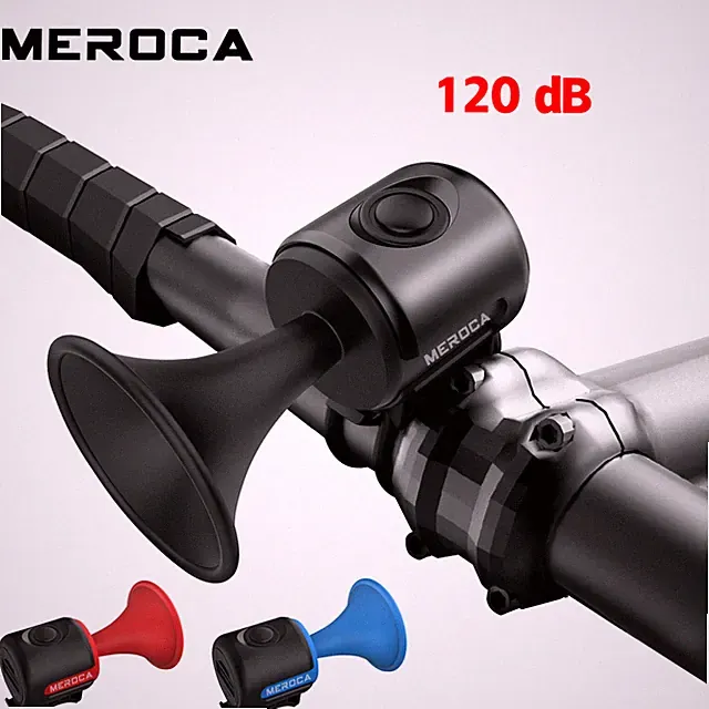 MEROCA Bicycle Bell 120db Bike Electronic Loud Horn Cycling Electric Bell Rings