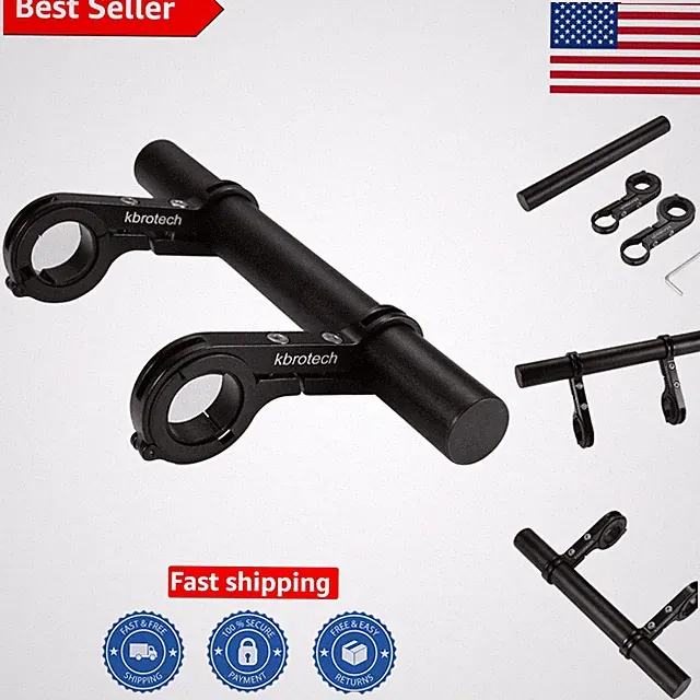 Versatile Bike Handlebar Extension for Enhanced Accessory Space and Control